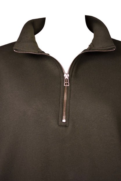 Brown Quarter Zip Sweatshirt