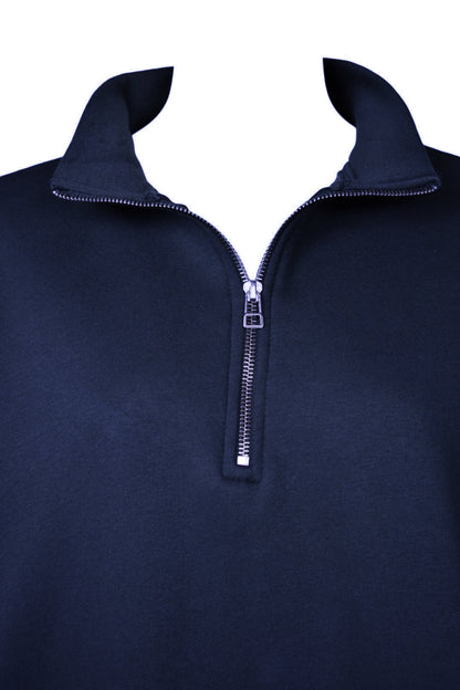 Navy Quarter Zip Sweatshirt