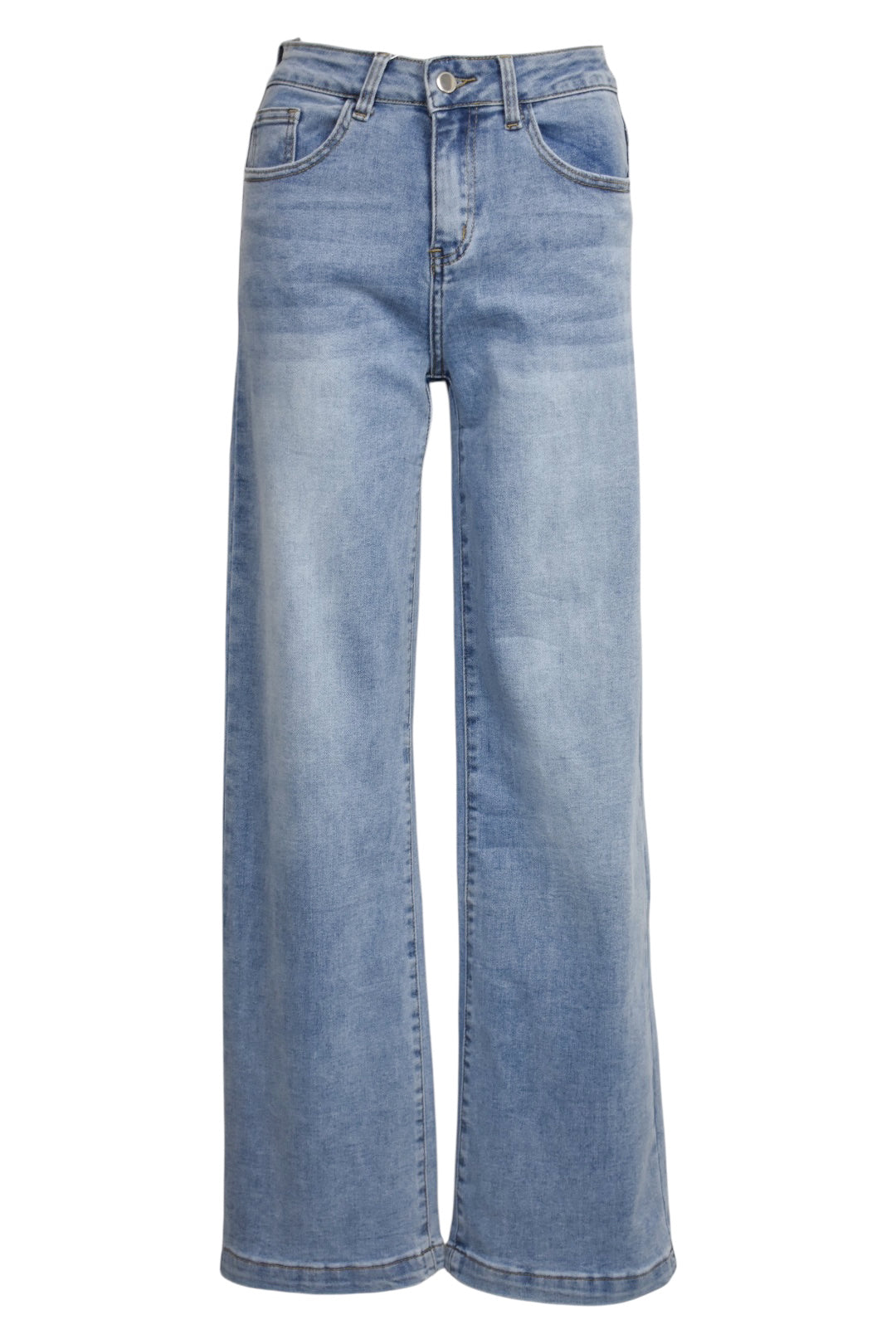 Light Denim Straight Leg Jeans