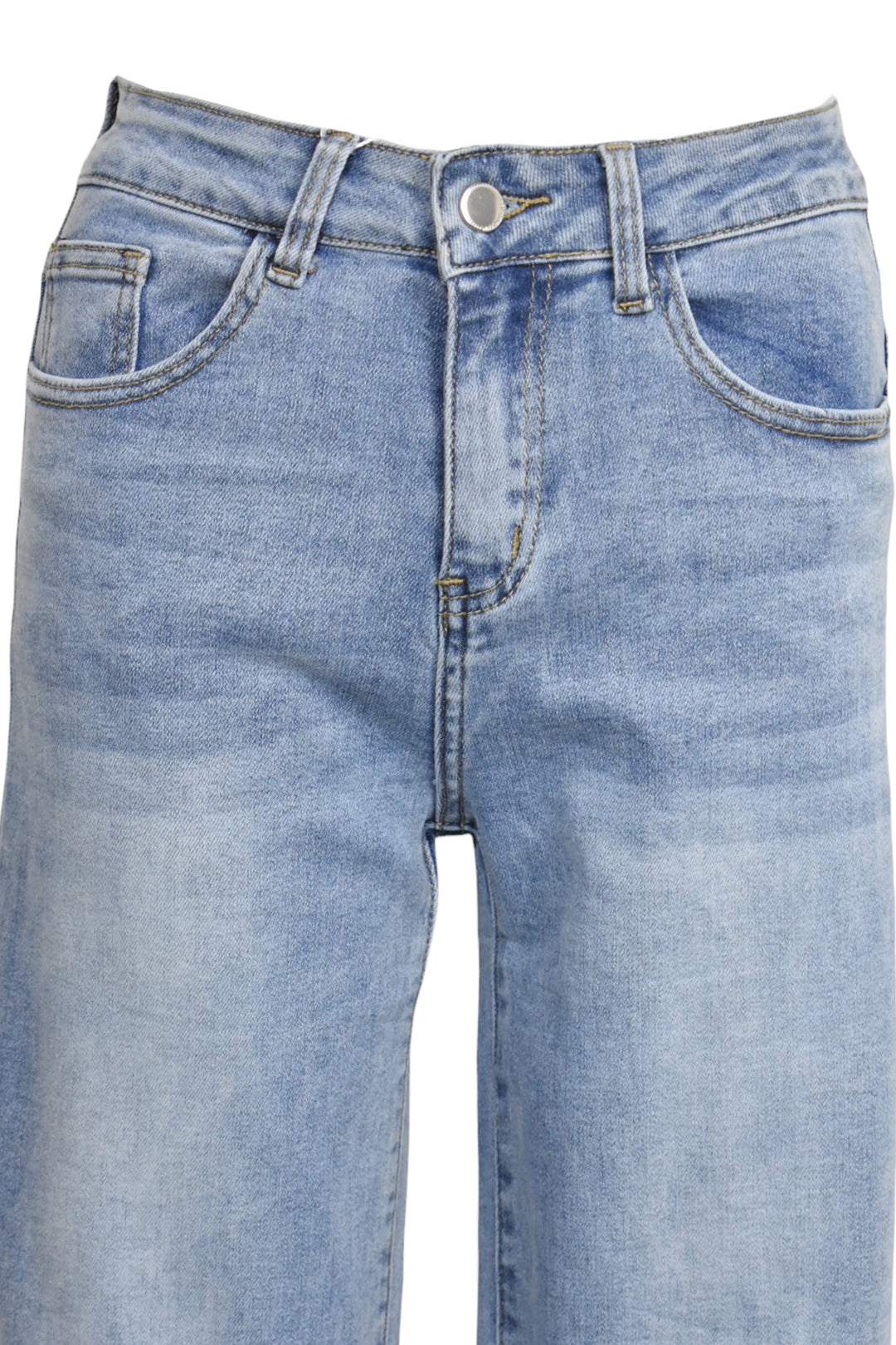 Light Denim Straight Leg Jeans