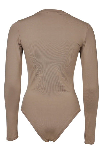 Camel Long Sleeve Bodysuit