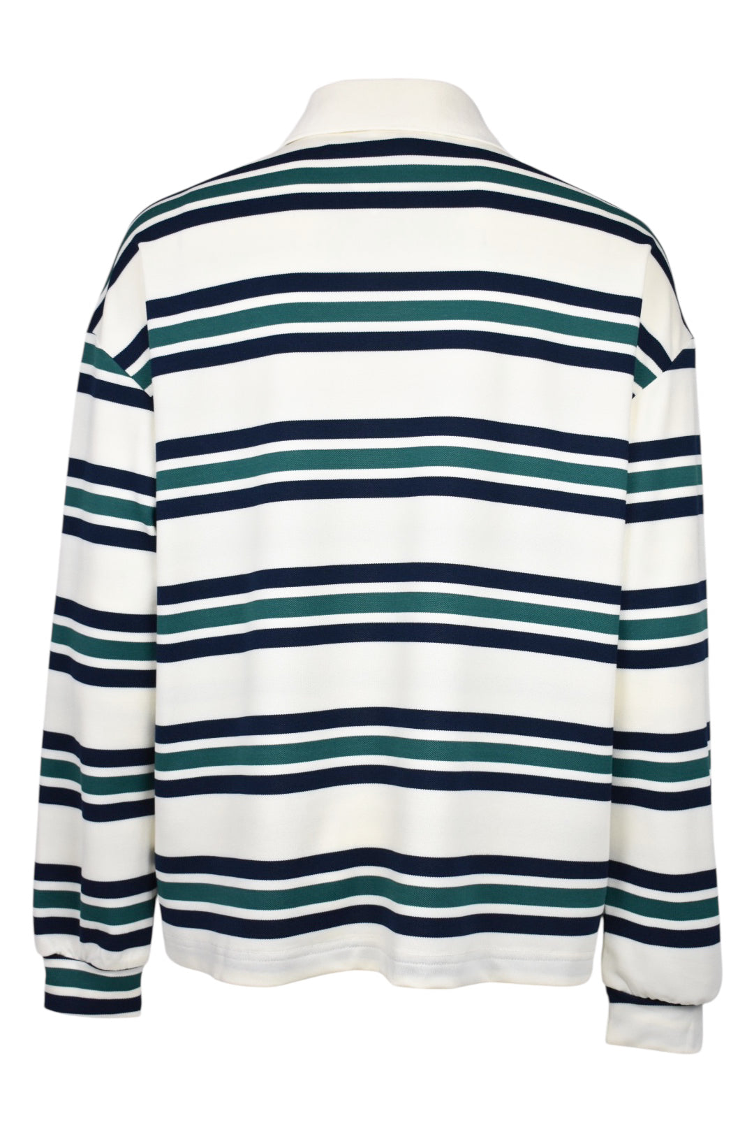 Navy & Green Striped Rugby Top