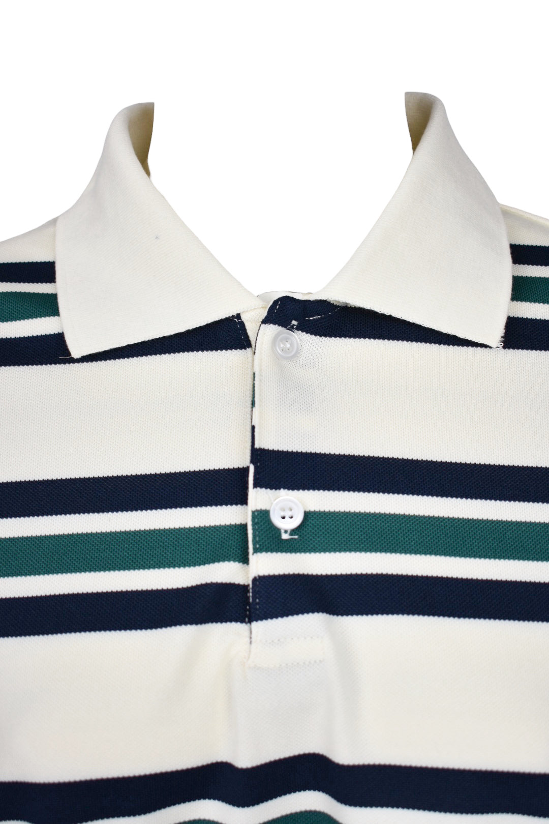 Navy & Green Striped Rugby Top