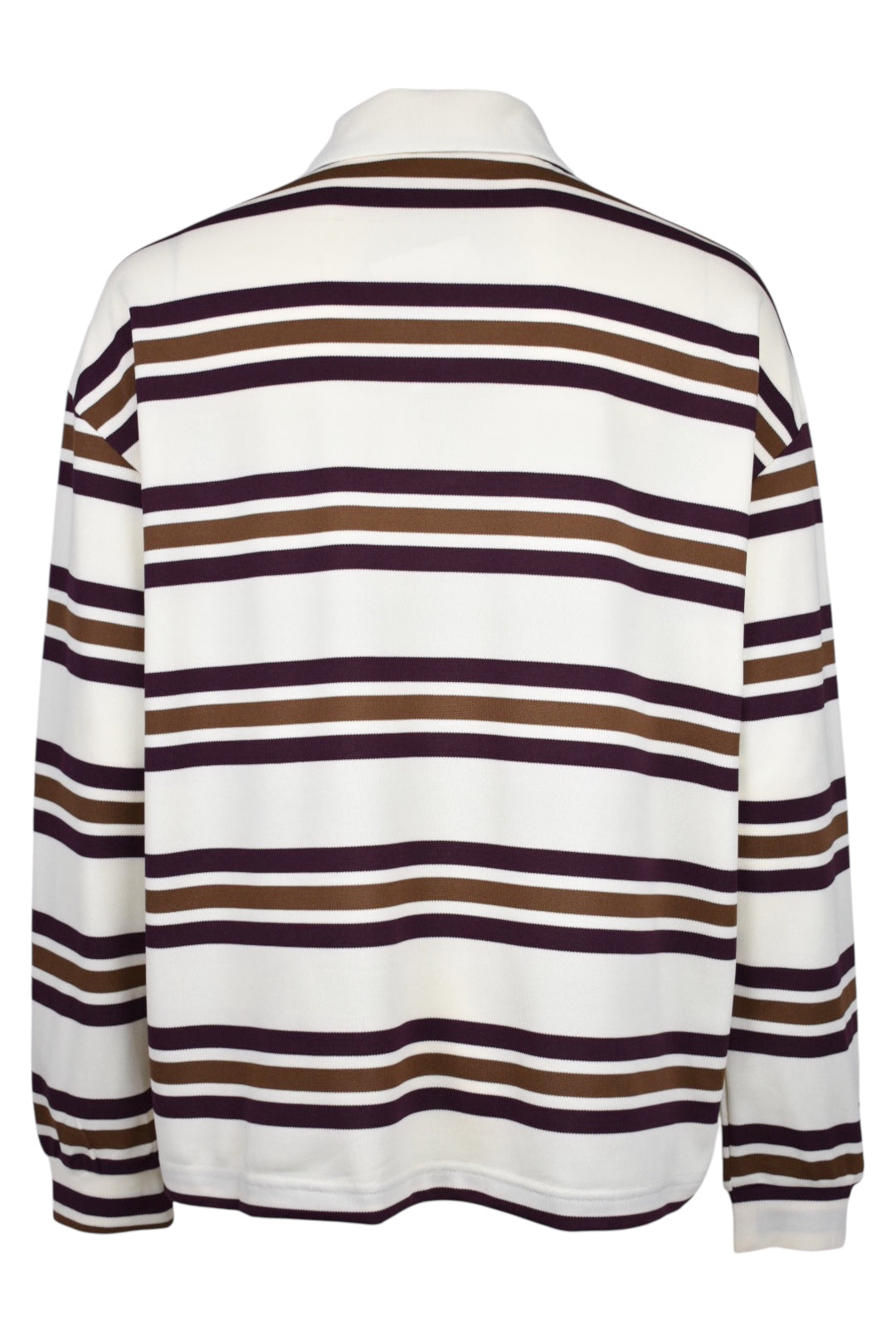 Wine & Brown Striped Rugby Top