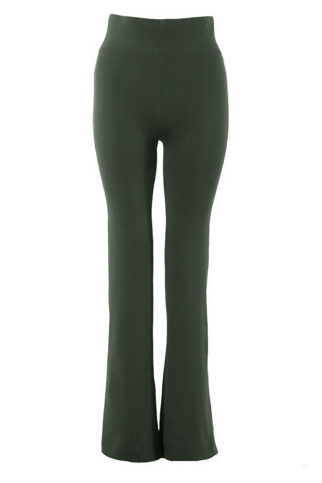 Khaki Active Flared Trousers