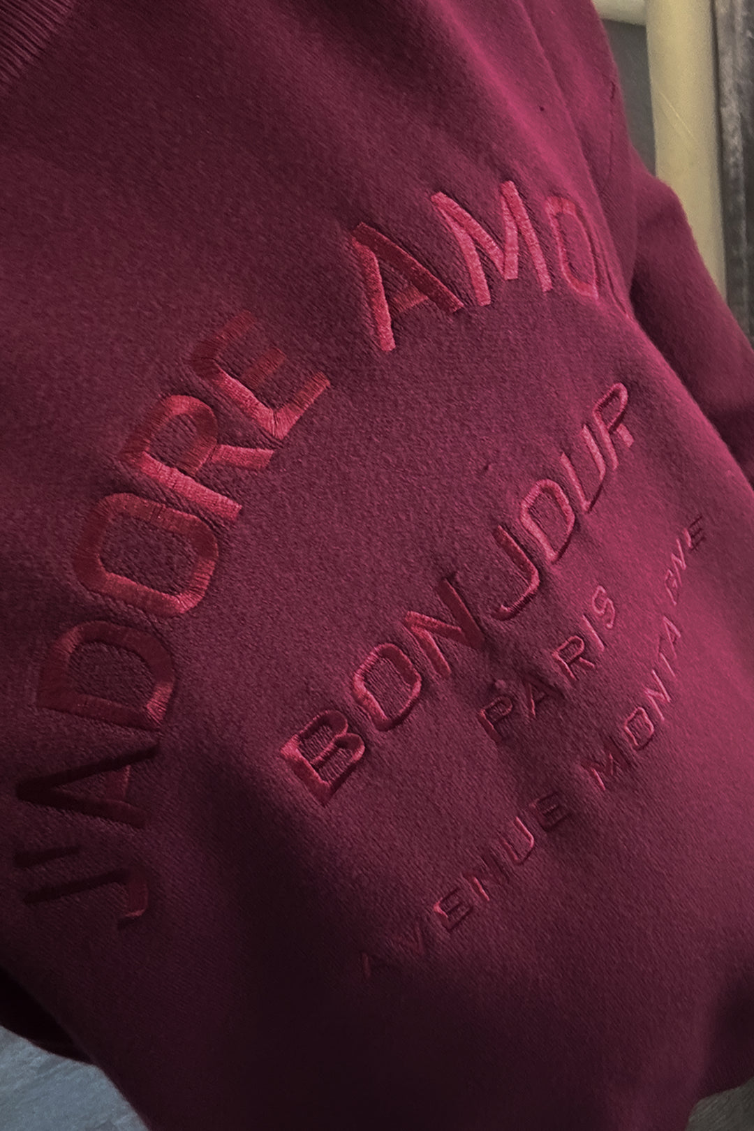 Wine J'Adore Amour Jumper