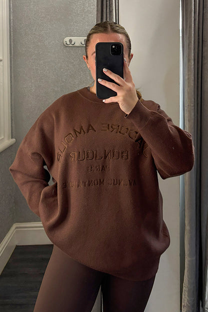 Brown J'Adore Amour Jumper