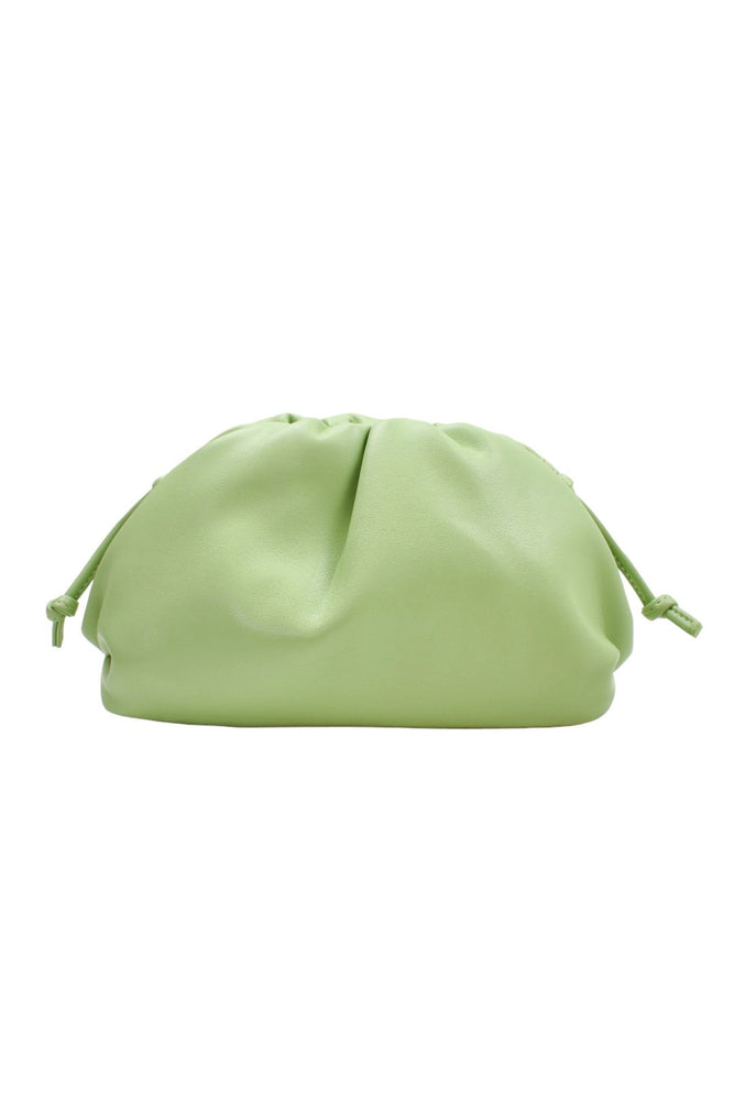 Green Ruched Pouch Bag