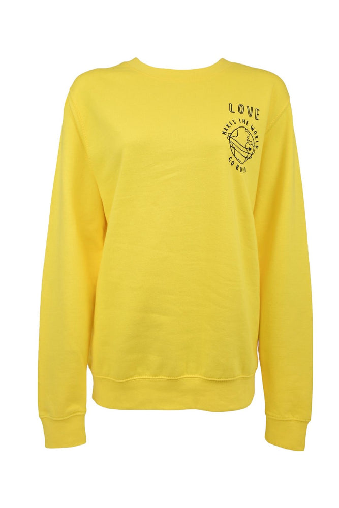 Yellow 'Love Makes The World Go Round' Sweatshirt