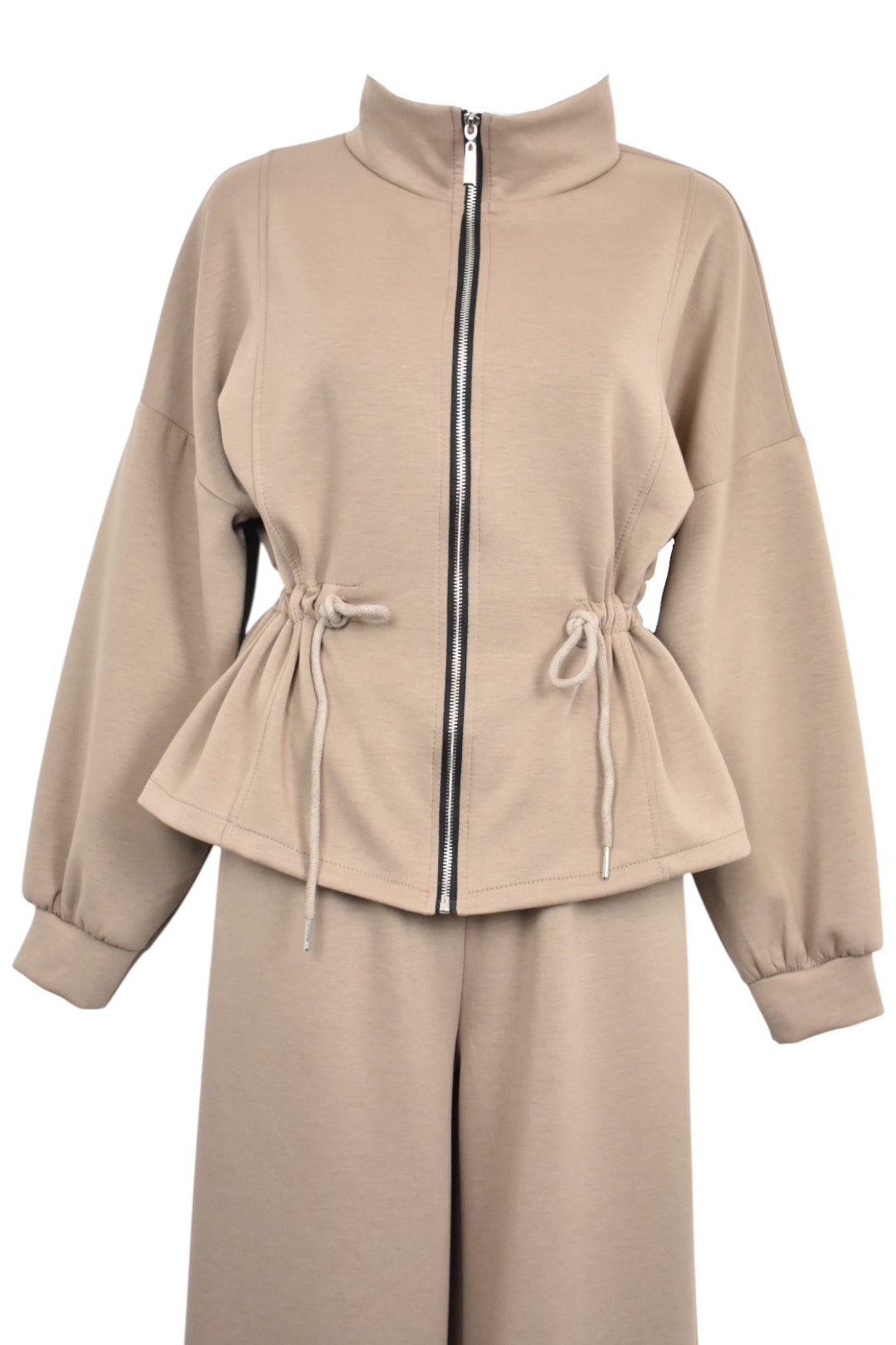 Taupe Drawstring Waist Loungesuit