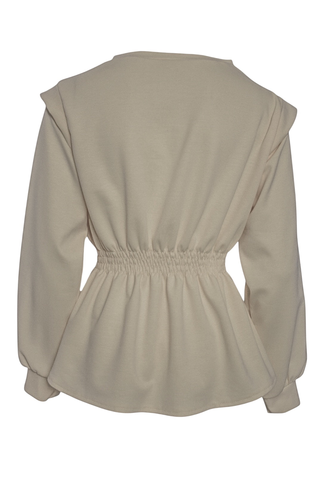 Taupe Peplum Cap Sleeve Top