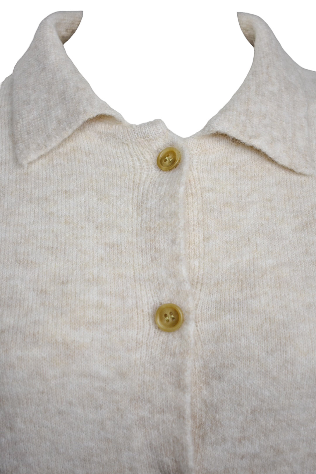 Beige Knitted Short Sleeve Cardigan