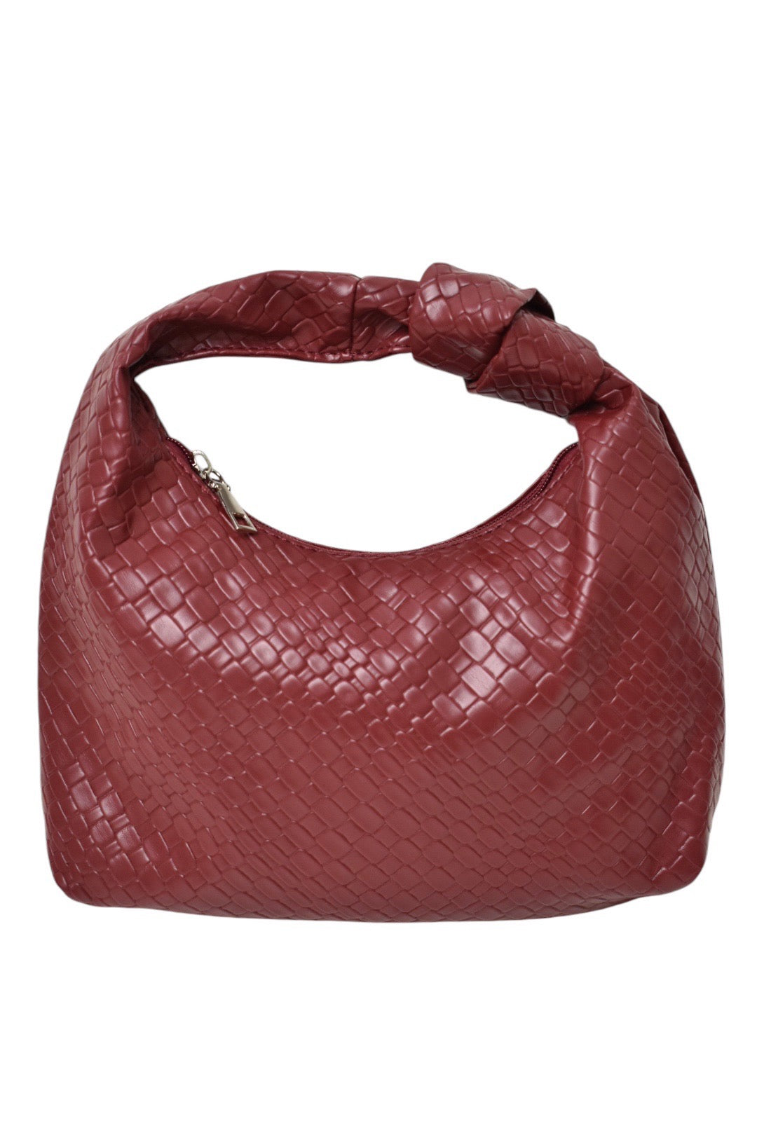 Burgundy Woven Knot Grab Bag