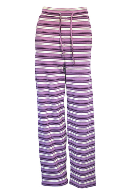Lilac Striped Button Up Cardigan Co-ord