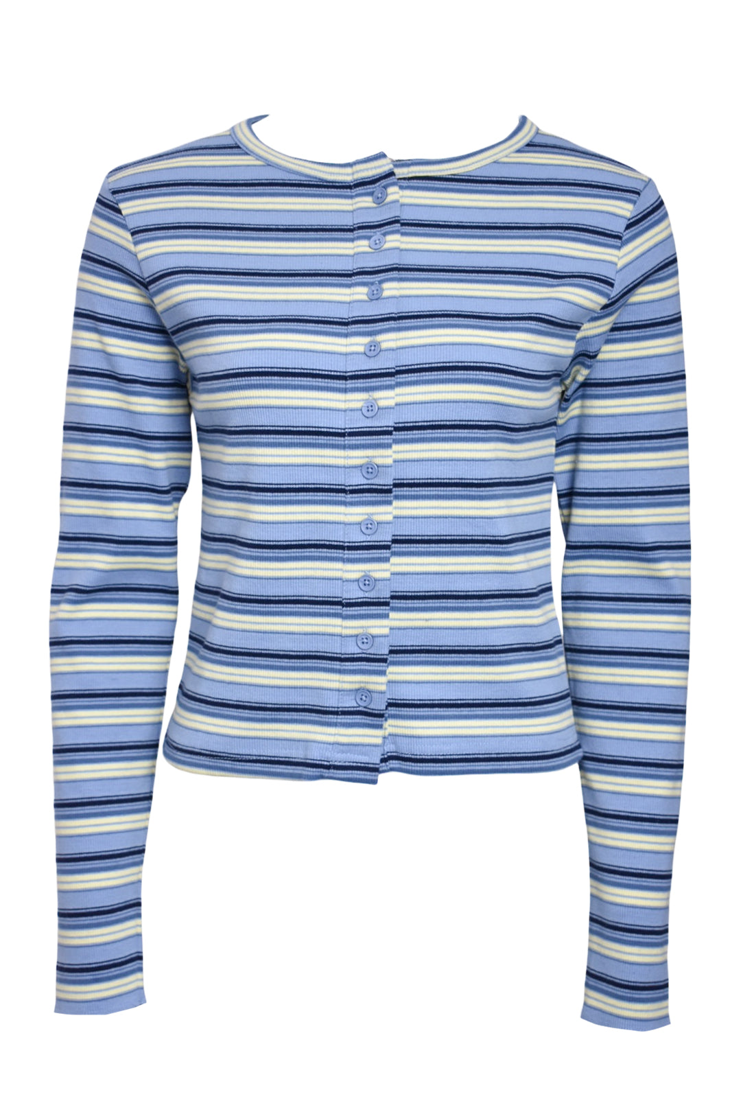 Blue Striped Button Up Cardigan Co-ord