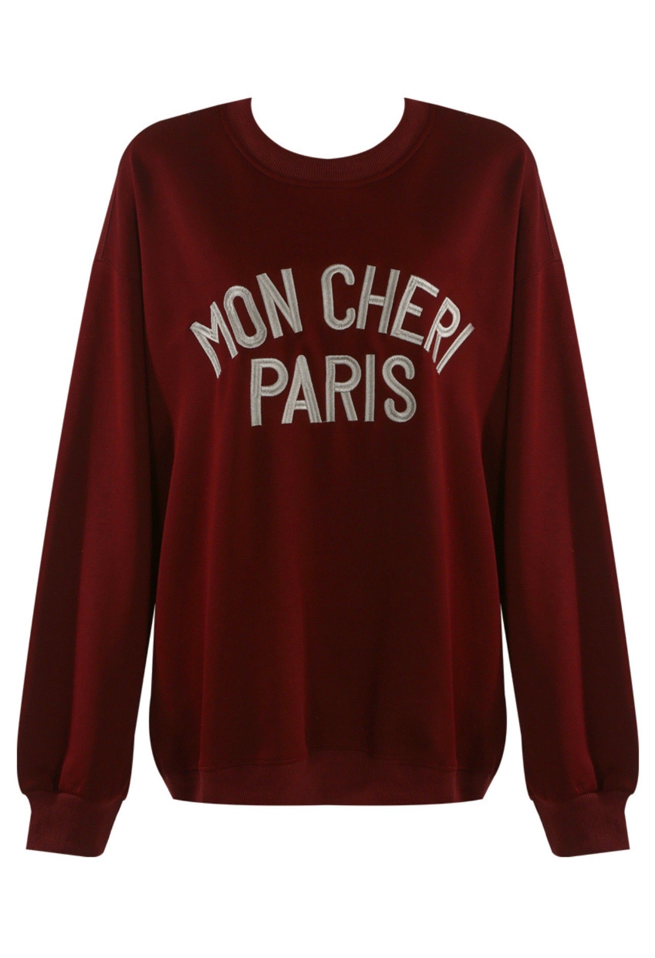 Burgundy Mon Cheri Sweatshirt