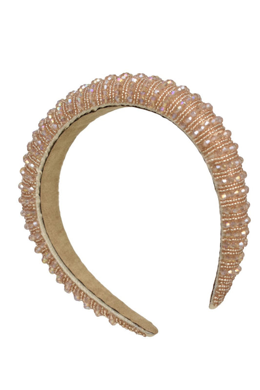 Champagne Beaded Hairband