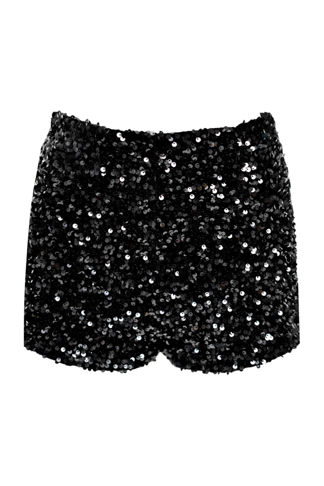 Black Sequin Hot Pants