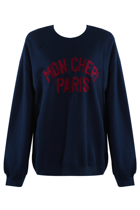 Navy Mon Cheri Sweatshirt