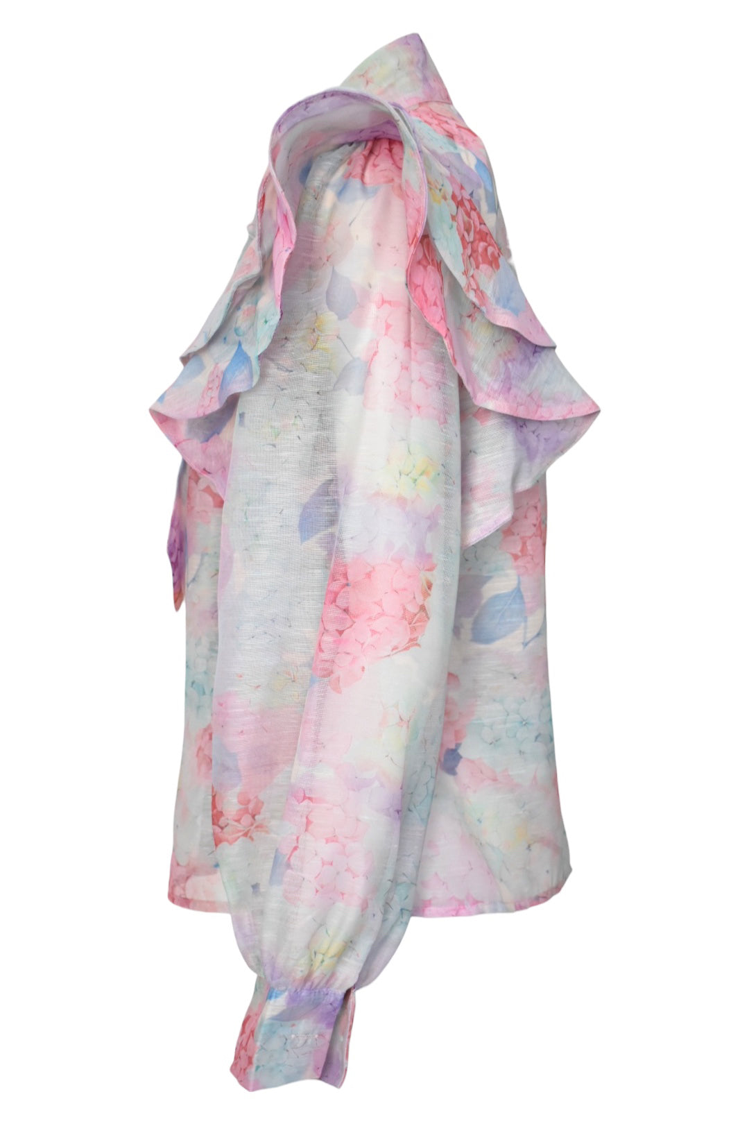 Lilac & Mint Floral Frill Blouse