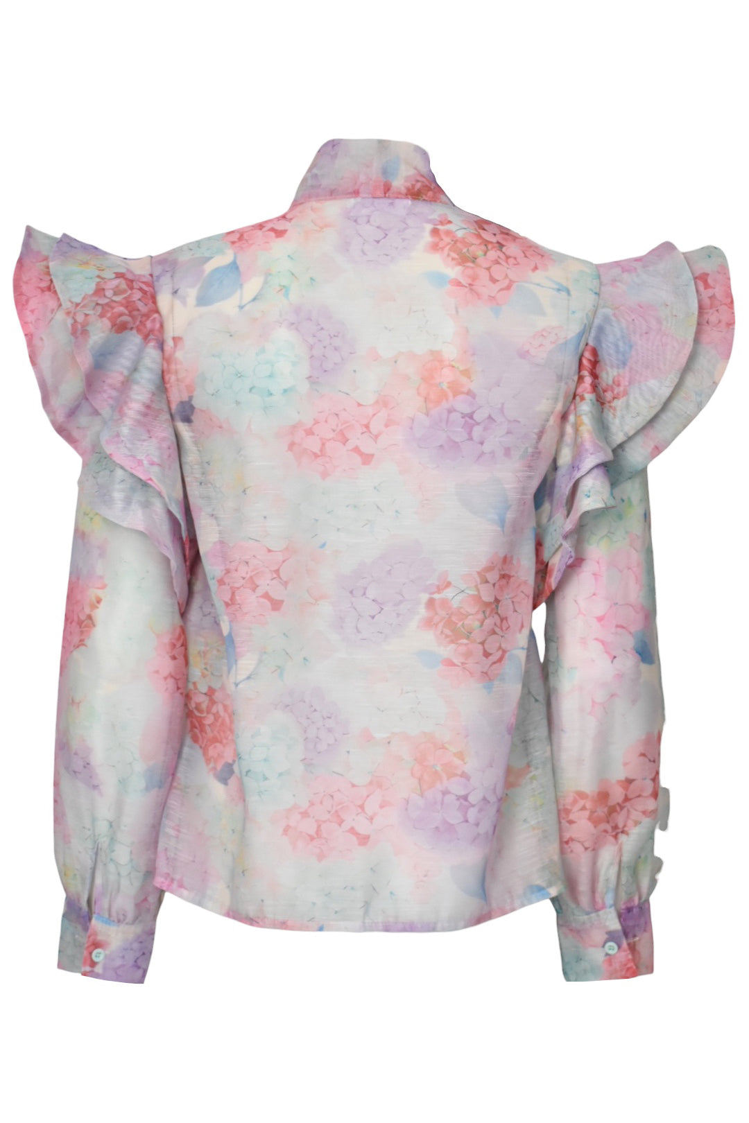 Lilac & Mint Floral Frill Blouse