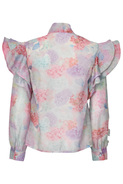 Lilac & Mint Floral Frill Blouse