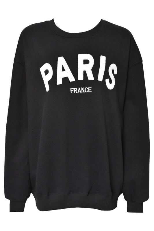 Black PARIS Sweatshirt