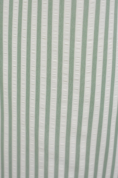 Sage & White Striped Wide Leg Trousers