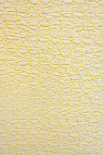 Lemon Crinkle Wide Leg Trousers