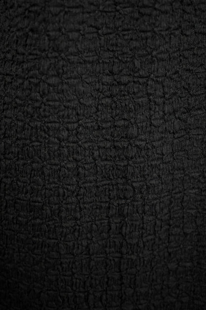 Black Crinkle Wide Leg Trousers