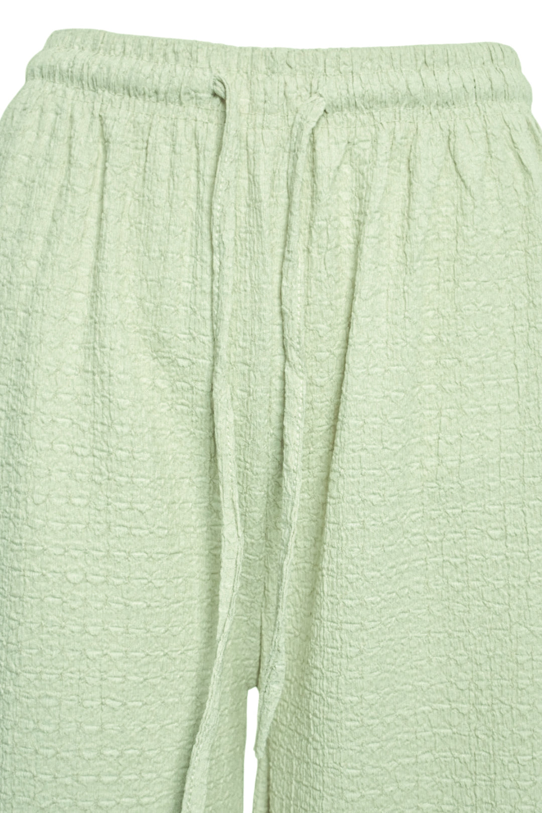 Sage Crinkle Wide Leg Trousers