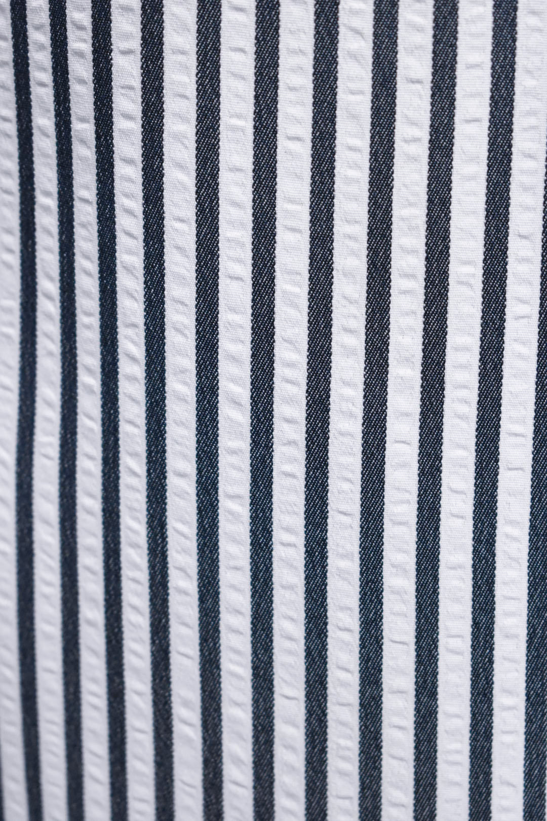 Navy & White Striped Wide Leg Trousers