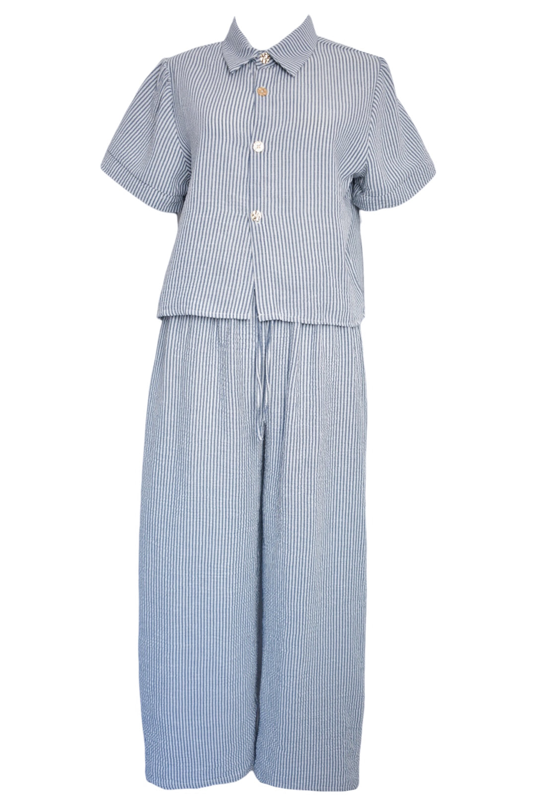 Navy Pinstripe Trousers Co-ord