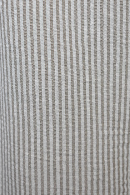 Taupe Pinstripe Trousers Co-ord