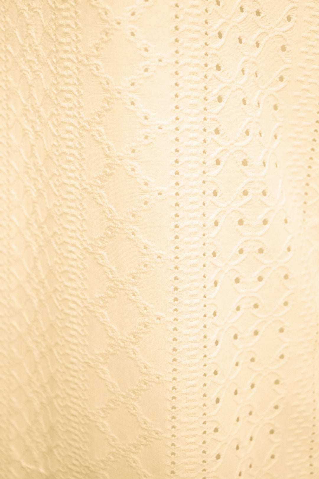 Lemon Broderie Anglaise Wide Leg Trousers