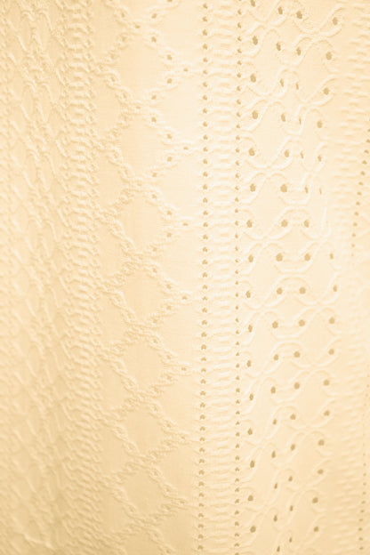 Lemon Broderie Anglaise Wide Leg Trousers