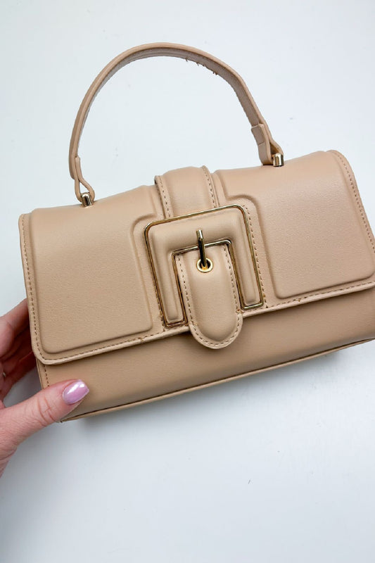 Nude Gold Buckle Grab Bag