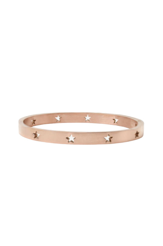 Rose Gold Cut Out Star Bangle