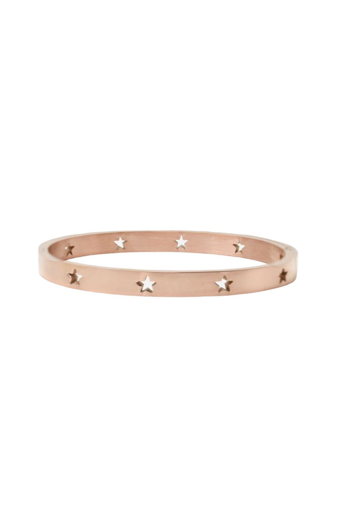 Rose Gold Cut Out Star Bangle