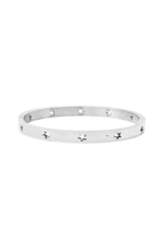 Silver Cut Out Star Bangle
