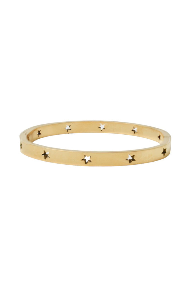 Gold Cut Out Star Bangle