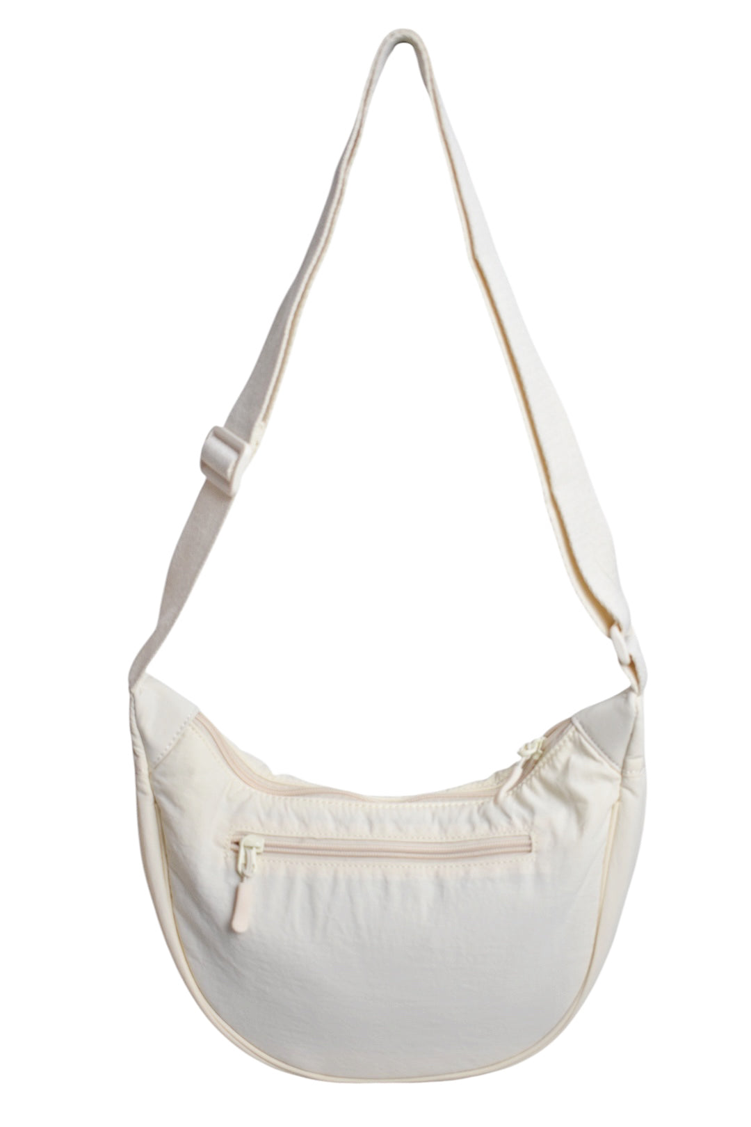 Cream Small Half Moon Cross Body Bag