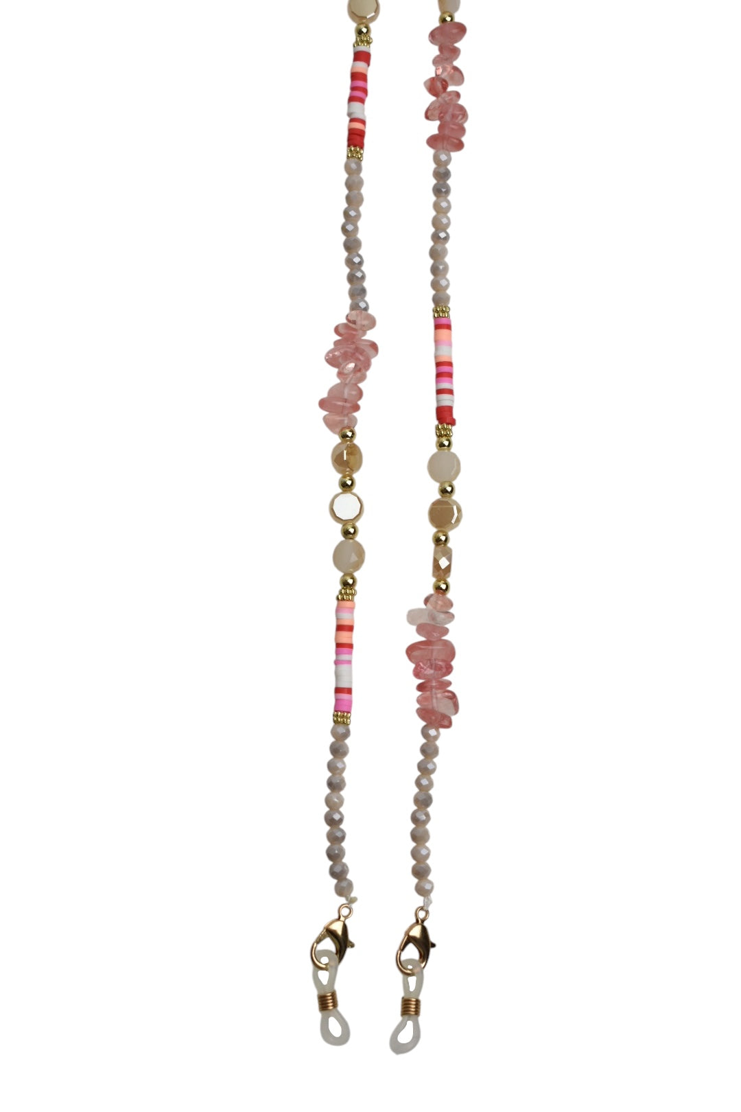 Pink Crystal & Beaded Sunglasses Chain