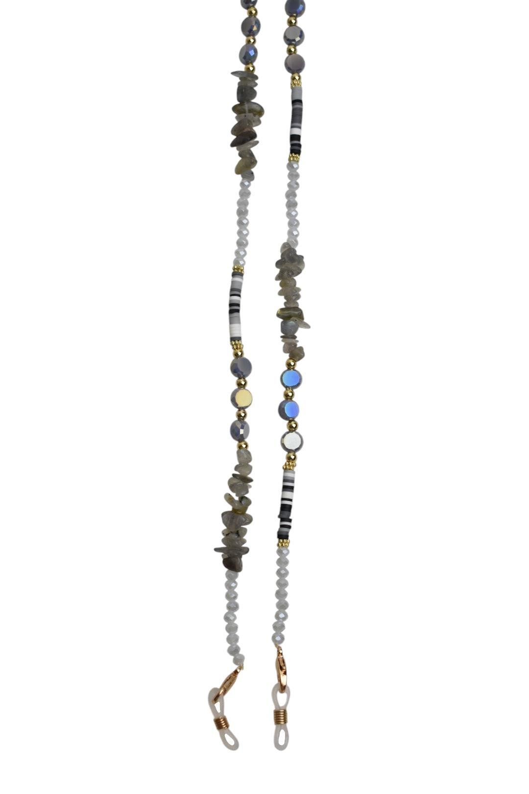 Grey Crystal & Beaded Sunglasses Chain