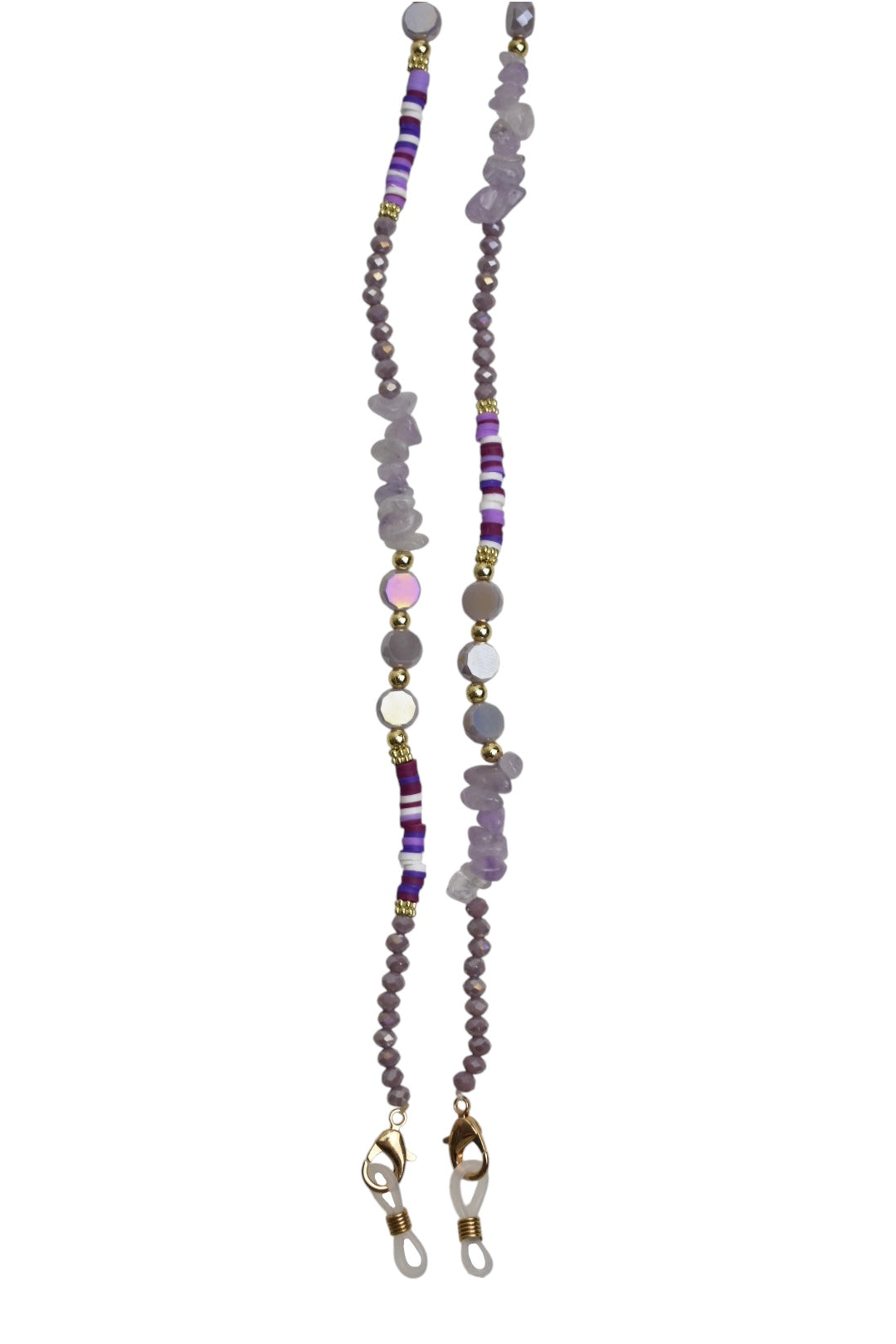 Lilac Crystal & Beaded Sunglasses Chain