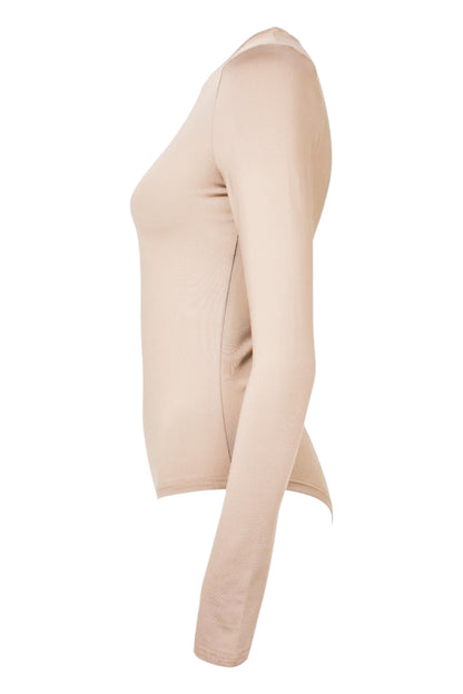 Beige Long Sleeve Bodysuit