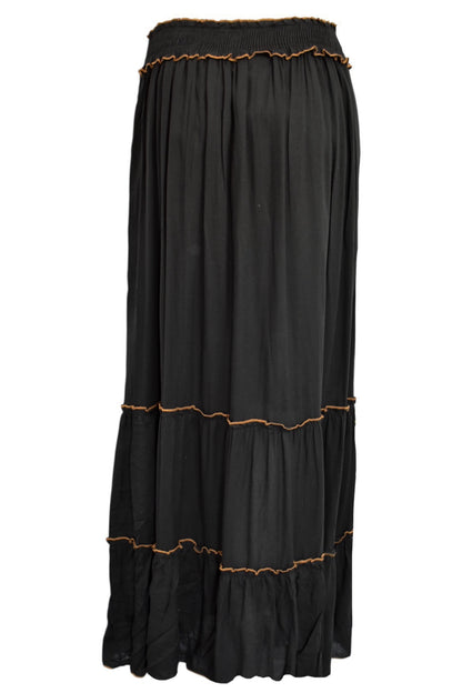 Black Mirror Embellished Maxi Skirt