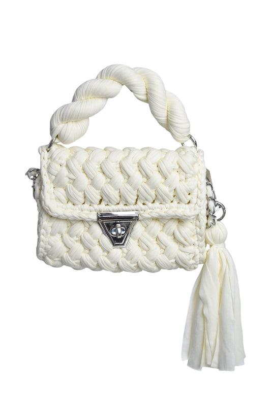 Cream Chunky Crochet Fabric Grab Bag