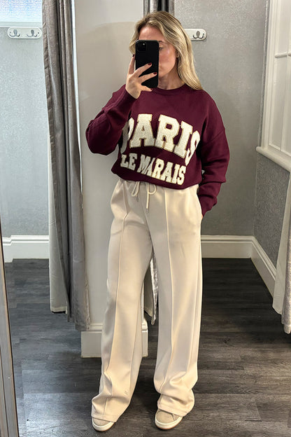 Burgundy PARIS Jumper