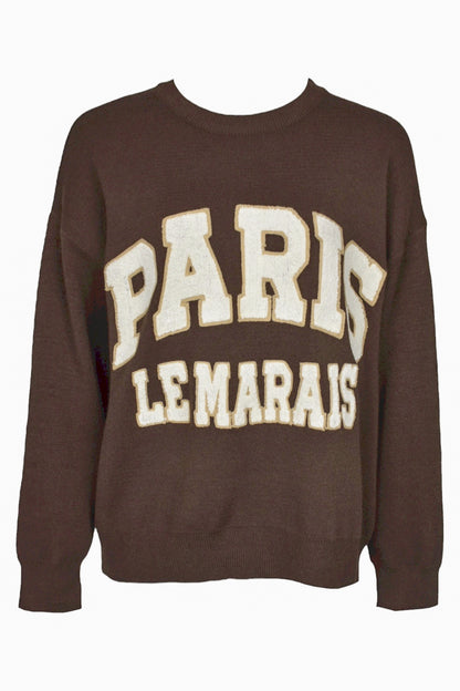 Brown PARIS Jumper